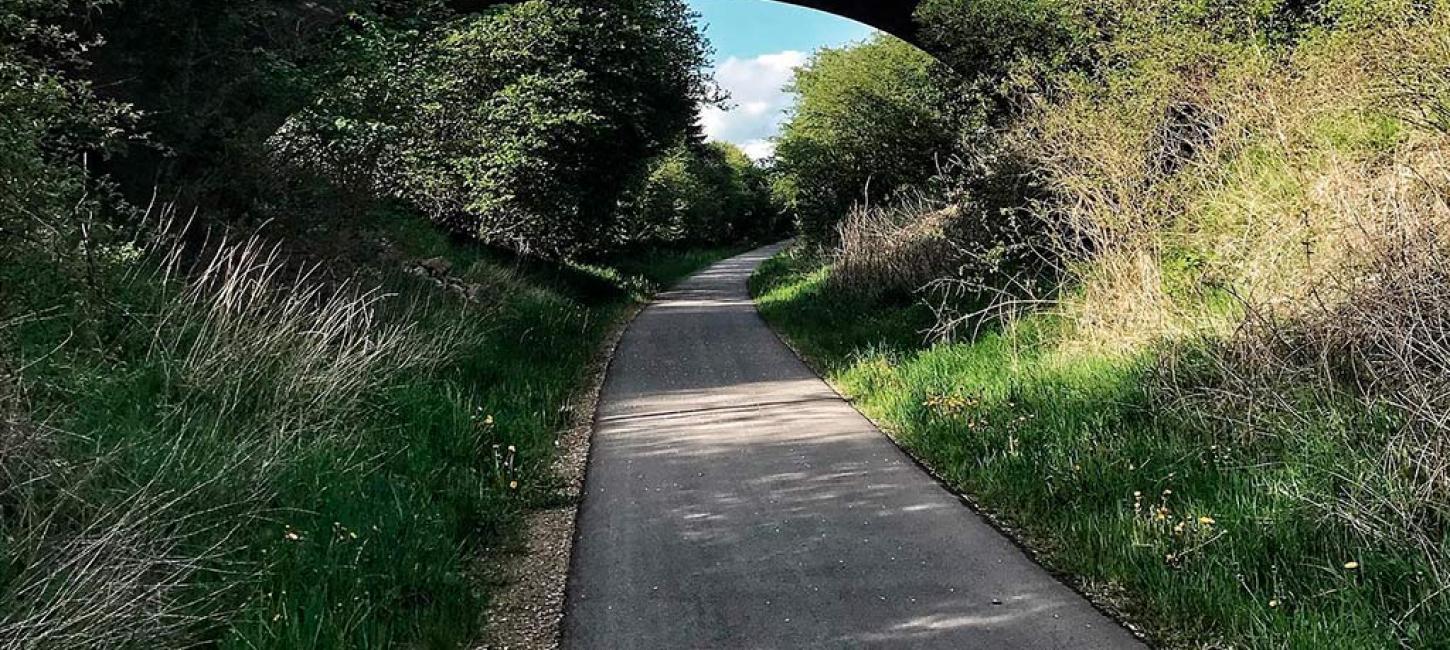 Biking on the old railway near Viborg