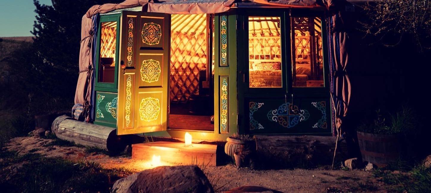 Overnat i Jurt hos Bjørnen i Bjergene på Djursland