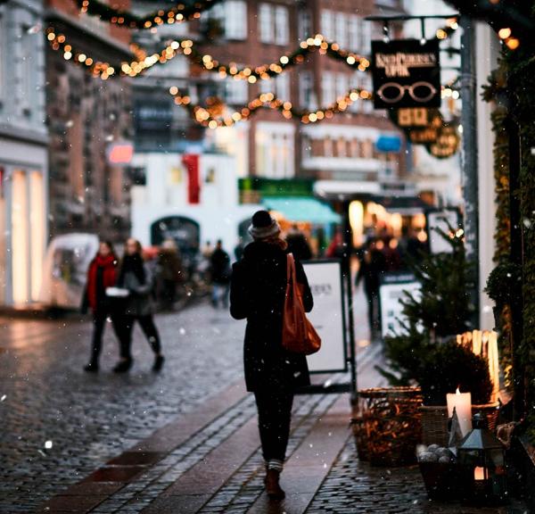 Christmas shopping in Vestergade, Aarhus