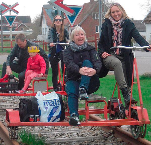 På skinnecykel mellem Randers og Allingåbro på Djursland