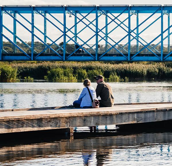 Par ved den Blå Bro i Randers