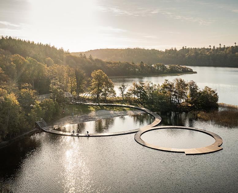 Lakeside Bath in Almind Lake by Silkeborg